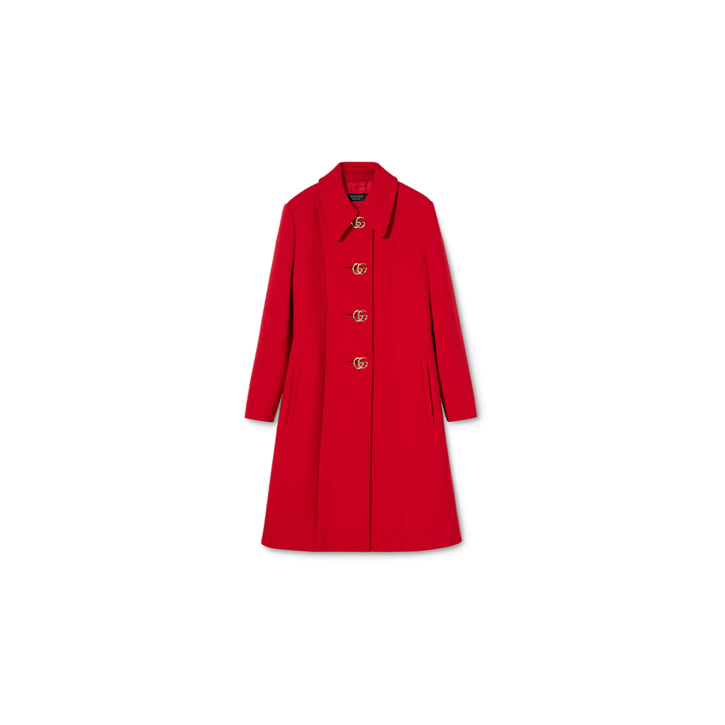 Gvc*1 wool nattÉ coat with double g button 860471